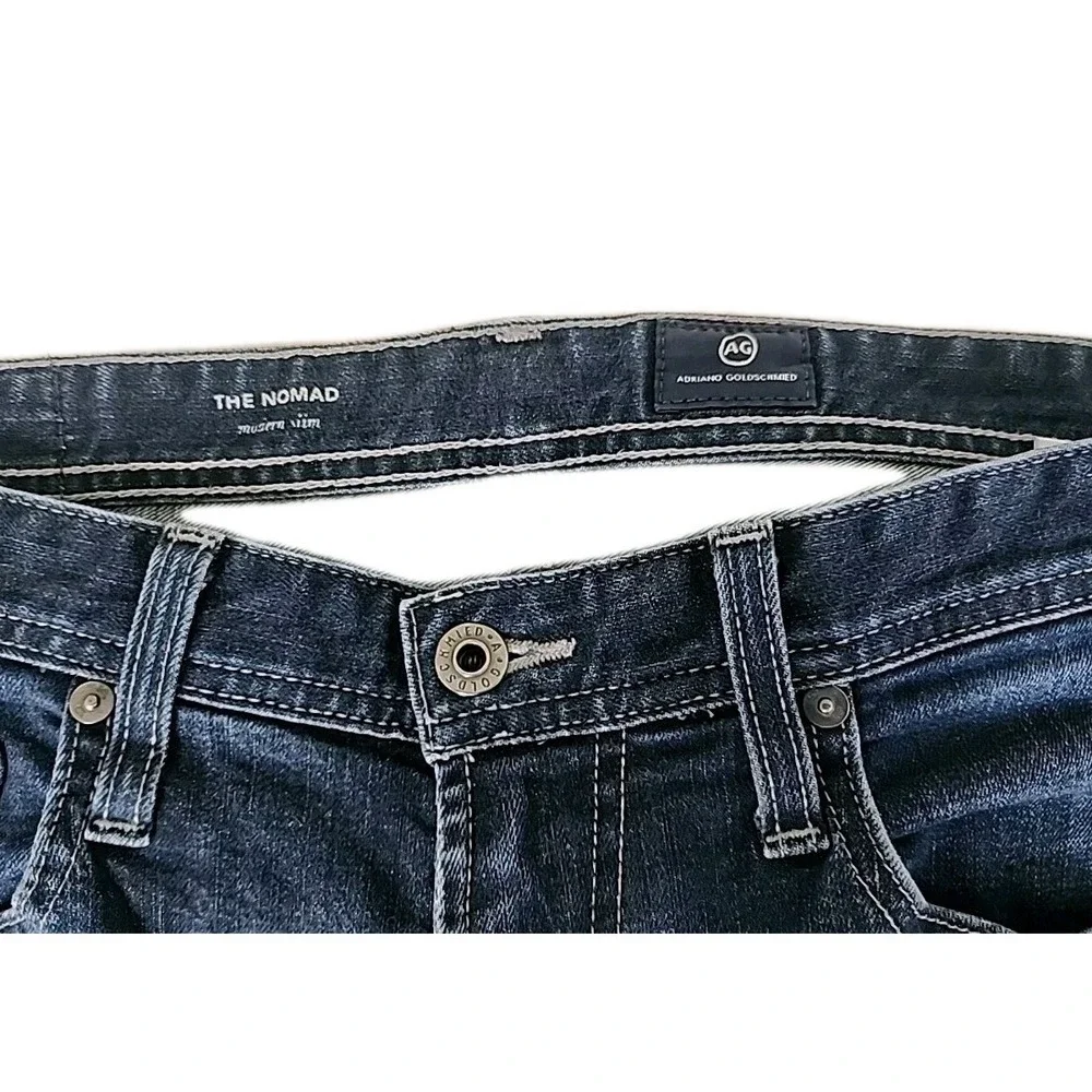 AG Adriano Goldschmied Women's 32/30 Blue Jeans The Nomad SLIM Straight Leg EUC